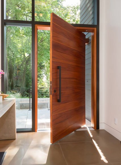 Solid Wood Flush Pivot Door