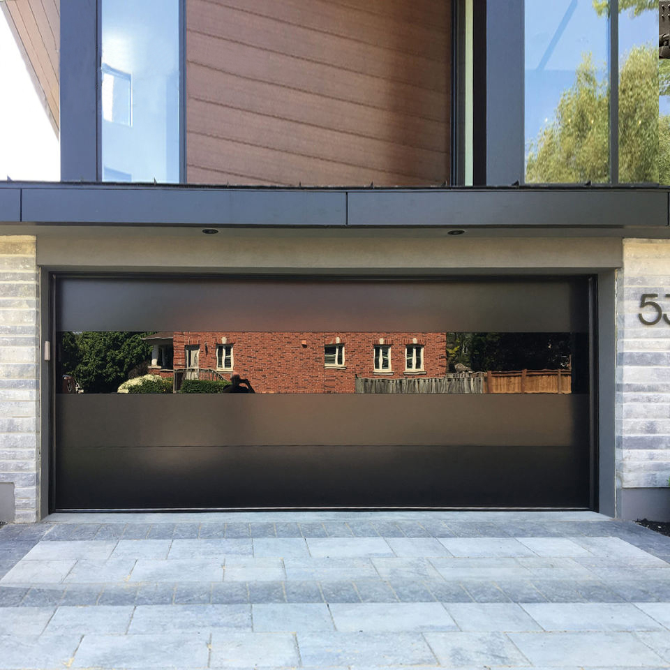 Morden Glass Panel Electric Remote Control Automatic Insulated Sectional Garage Doors For Homes
