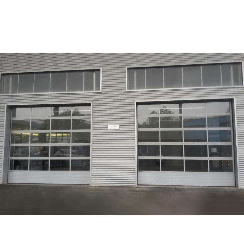 Black Full View Villa Commercial Aluminum European Plexiglass Garage Doors