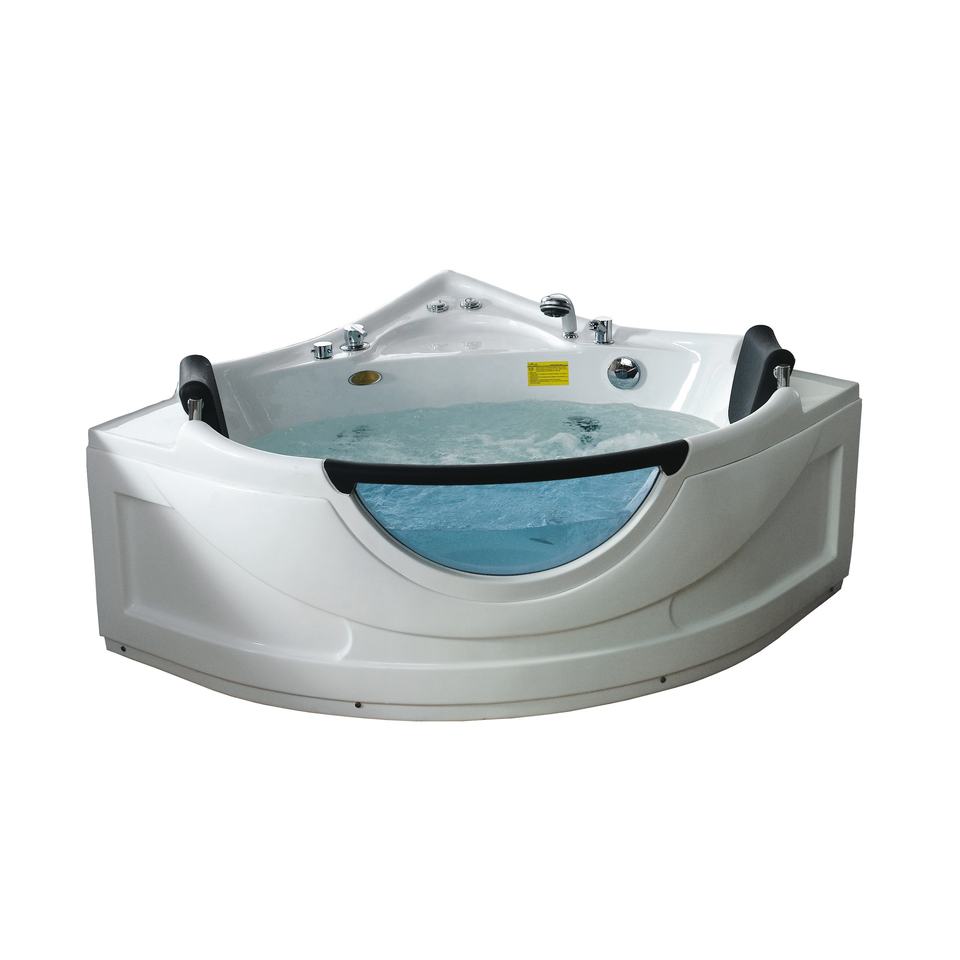  Bathtub Luxury Bathroom 2 Seat Three-Side Skirt Whirlpool Massage Bathtub