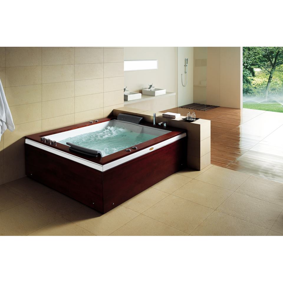 Hydro Massage Bathtub Couple Bathtub with Waterproof Pillow Bathtub with Holder