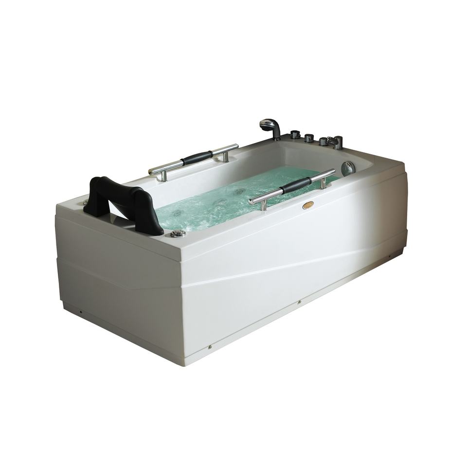 Simple Design Family Small Dual-Side Skirt Bath Tub 1 Person Acrylic Massage Bathtub Tub Spa